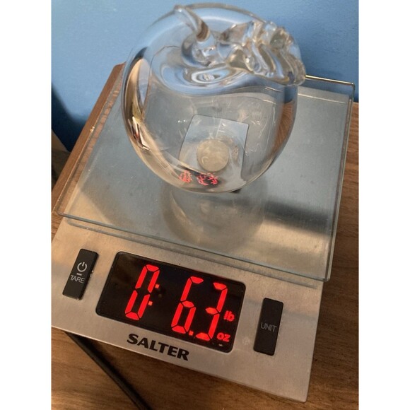 Princess House Crystal Exclusive Hand Blown Crystal Apple Motif Paperweight - Picture 7 of 7